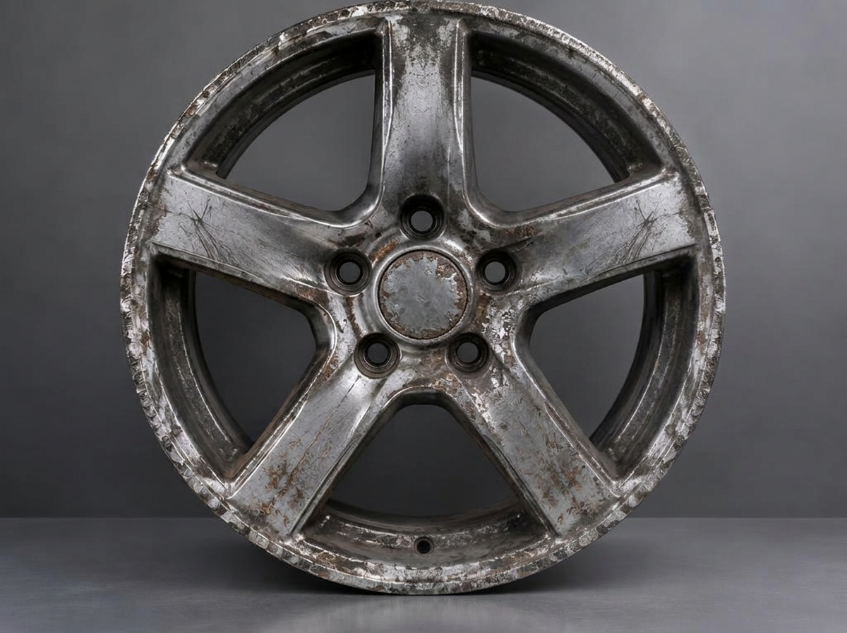 Wheel before refurbishment